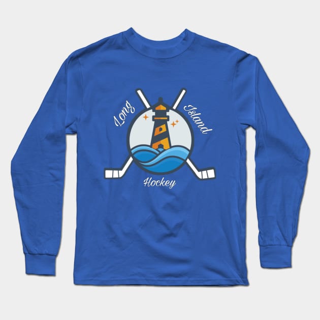 Long Island Hockey Long Sleeve T-Shirt by FishermanHky